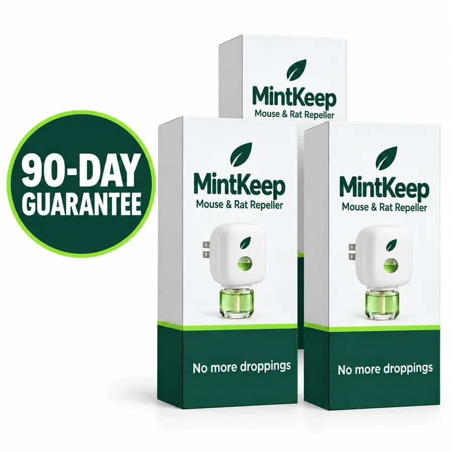 Three MintKeep boxes side by side, with the 90-day guarantee and free shipping seals