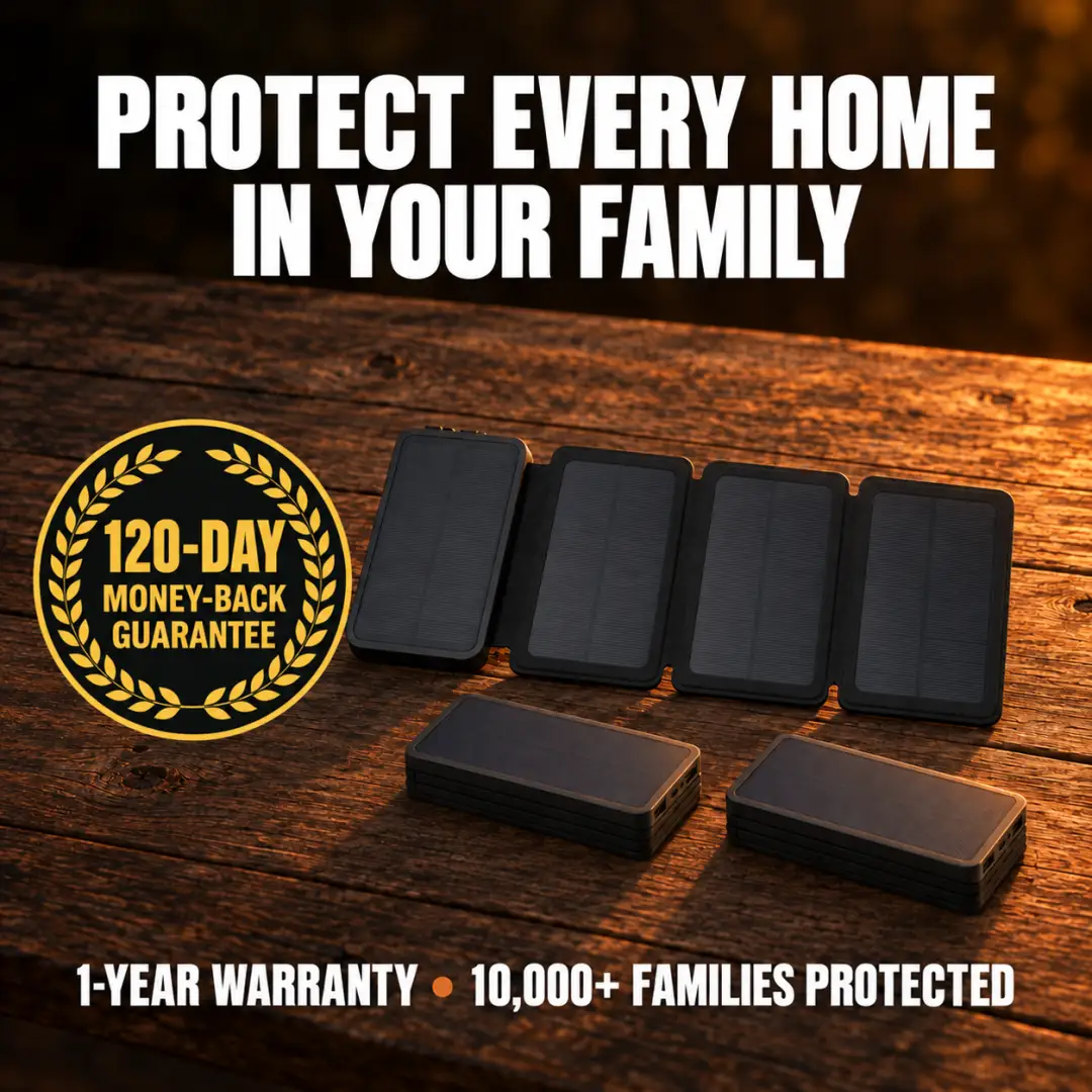 120-Day Money-Back Guarantee. Three TerraCells, one open and two folded, beside the 120-day money-back guarantee seal.