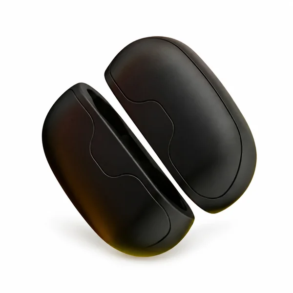 One black Mag-Split warmer, split into its two halves