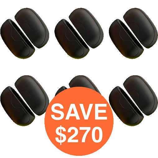 6 black Mag-Split warmers, each split into its two halves, an orange badge: SAVE $270