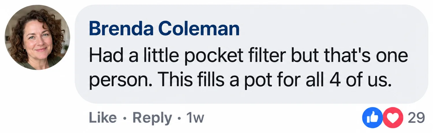 Customer comment from Brenda Coleman (sample)