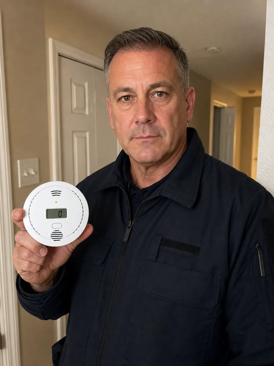 Fire marshal holding TerraSentinel