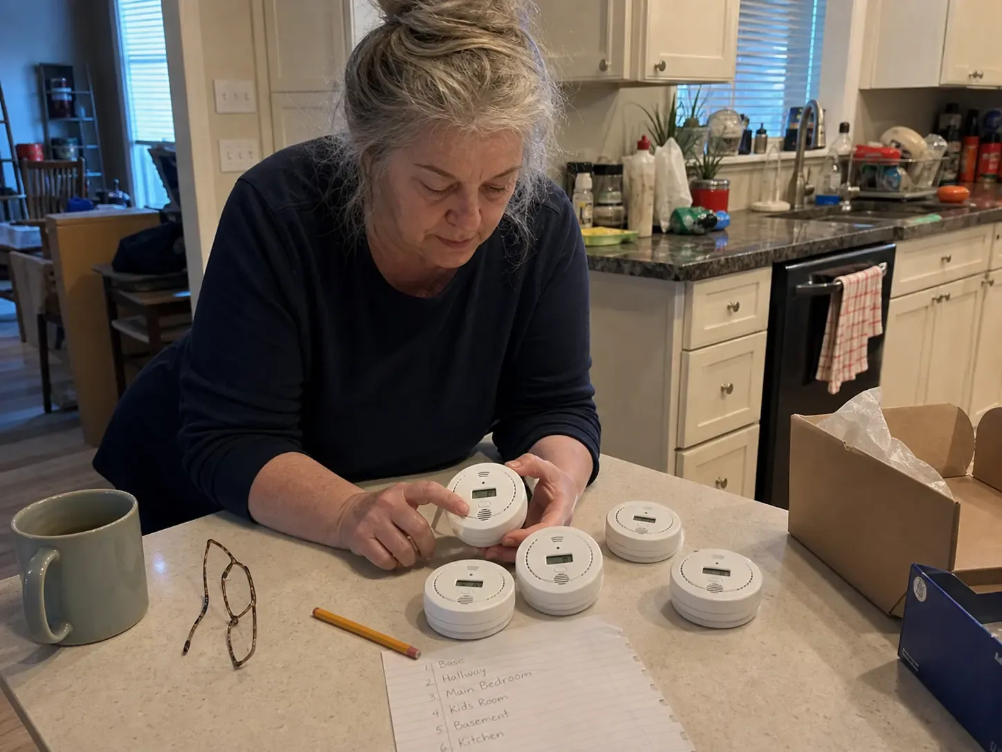 Kitchen counter alarm plan