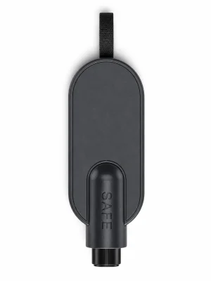 TerraStrike car escape tool, charcoal grey, window breaker end down